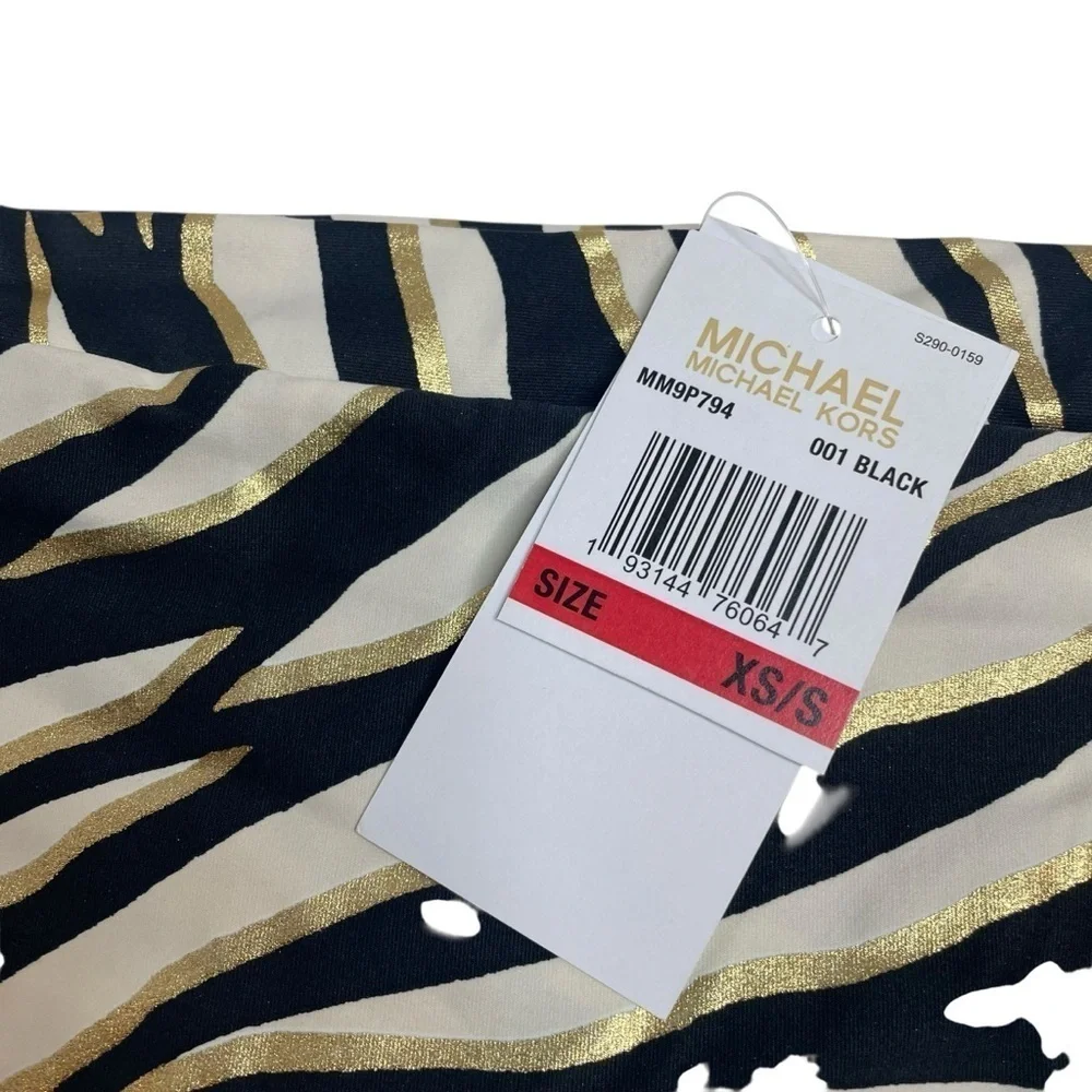 MICHAEL Michael Kors Short Pareo Cover Up Shimmer Tiger XS/S New